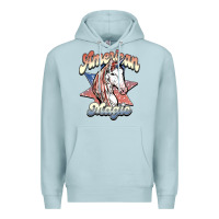 Blue Mist American unicorn magic Premium Hoodie - HowdyJamesFarm