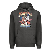 Charcoal Heather American unicorn magic Premium Hoodie - HowdyJamesFarm