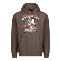 Coffee American unicorn magic Premium Hoodie - HowdyJamesFarm