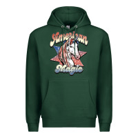 Sports Green American unicorn magic Premium Hoodie - HowdyJamesFarm