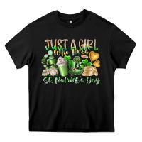 Black Just a Girl who Loves Saint Patrick's Day Heavy Core Tee - RacoonDesign