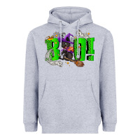 Boo! With Black Cat Halloween Heavyweight Hoodie | Teevron