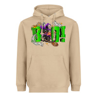 Mushroom Boo! with black cat Halloween Heavyweight Hoodie - NancyCooperArtShop