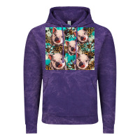 Cloud Purple western cowhide sunflower baby pig Vintage Hoodie - BarkalooDesign