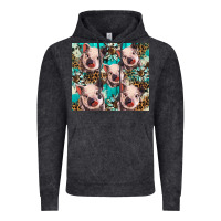 Vintage Black western cowhide sunflower baby pig Vintage Hoodie - BarkalooDesign