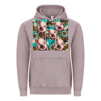 Vintage Zinc western cowhide sunflower baby pig Vintage Hoodie - BarkalooDesign