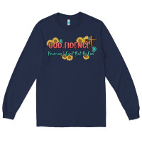 Navy god fidence Long Sleeve Tee - MaliasSmallBusiness