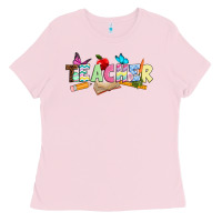 Bubblegum Pink Easter Teacher Easter Day Ladies Tee - Neo Western