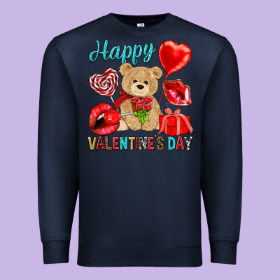 Happy Valentines Day Valentine's Day Premium Sweatshirt Designed By Howdyjamesfarm