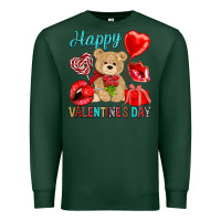 Sports Green happy valentines day Valentine's Day Premium Sweatshirt - HowdyJamesFarm