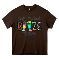 Chocolate Brown girl's weekend booze & besties Heavy Core Tee - CowhideDigitalArt