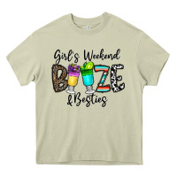 Mossy girl's weekend booze & besties Heavy Core Tee - CowhideDigitalArt