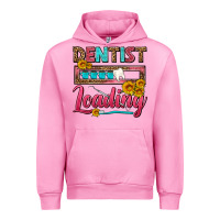Fuchsia Pink Dentist Loading With Coffee Mug Urban Hoodie - FaDigitalArtStudio
