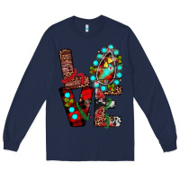 Navy christmas love Long Sleeve Tee - JahusDesignShop