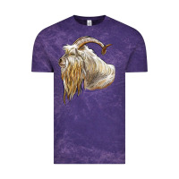 Cloud Purple kiko goat face Vintage Tee - LillyAllenDesigns