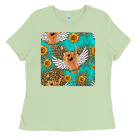 Matcha rock n roll hands seamless pattern Ladies Tee - HRA Design Shop