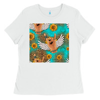 White rock n roll hands seamless pattern Ladies Tee - HRA Design Shop