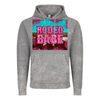 Cloud Rock rodeo babe cowhide leopard turquoise Vintage Hoodie - BarkalooDesign