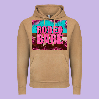 Rodeo Babe Cowhide Leopard Turquoise Vintage Hoodie Designed By Barkaloodesign
