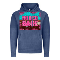 Vintage Denim rodeo babe cowhide leopard turquoise Vintage Hoodie - BarkalooDesign