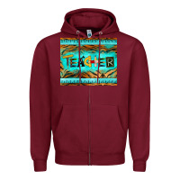 Burgundy teacher mousepad Zipper Hoodie - BarkalooDesign