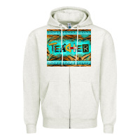 Oatmeal Heather teacher mousepad Zipper Hoodie - BarkalooDesign