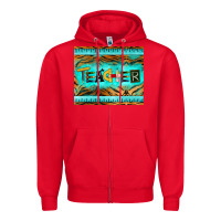 Red teacher mousepad Zipper Hoodie - BarkalooDesign