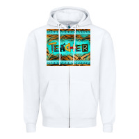 White teacher mousepad Zipper Hoodie - BarkalooDesign