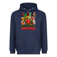 Navy just a girl who loves christmas Heavyweight Hoodie - texasbilliewilder