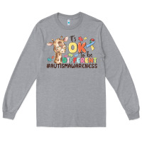 Heather Grey its ok to be different Long Sleeve Tee - MaliasSmallBusiness