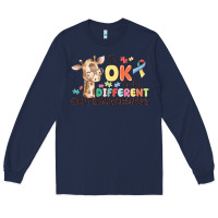 Navy its ok to be different Long Sleeve Tee - MaliasSmallBusiness