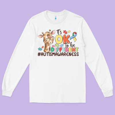 Its Ok To Be Different Long Sleeve Tee Designed By Maliassmallbusiness
