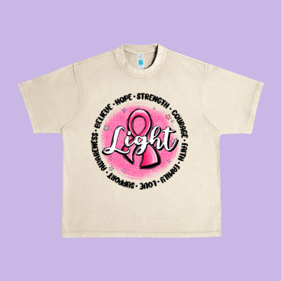 Fight Breast Cancer Urban Heavy Tee Designed By Maliassmallbusiness