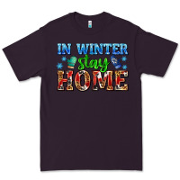 Plum in winter stay home with gloves Premium Tee - AdoDesignShop