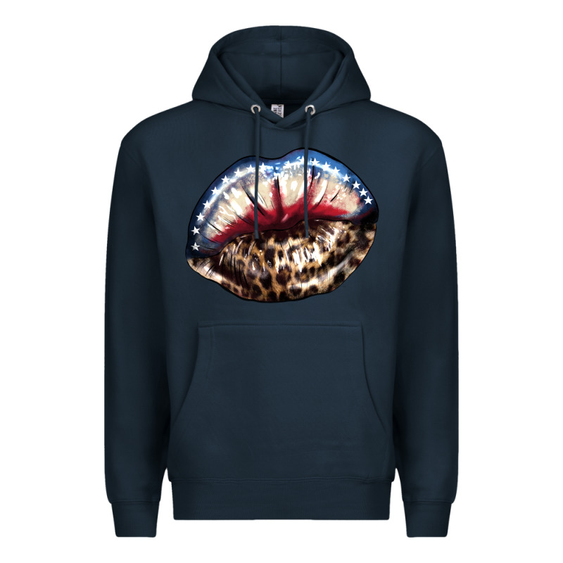 American Lip Leopard 4th Of July Premium Hoodie by HowdyJamesFarm | Teevron