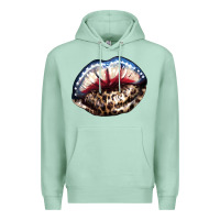 Seafoam American lip leopard 4th of july Premium Hoodie - HowdyJamesFarm