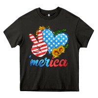 Asphalt america with heart Heavy Core Tee - HRA Design Shop