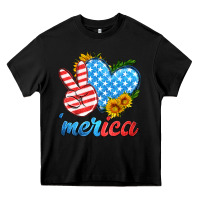 America With Heart Heavy Core Tee | Teevron