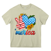 Mossy america with heart Heavy Core Tee - HRA Design Shop