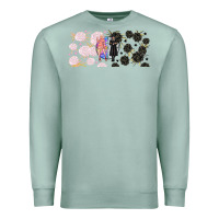 Seafoam gothic girl and colorful girl best friends with Premium Sweatshirt - TumblerDesignByShophia