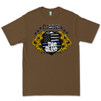 Cacao back the blue Premium Tee - CowhideDigitalArt