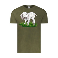 Vintage Olive Baby Angora Goat Vintage Tee - LillyAllenDesigns