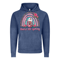 Vintage Denim nurse life spring rainbow Vintage Hoodie - BarkalooDesign