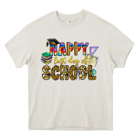 Cream happy last day of school Heavy Core Tee - CowhideDigitalArt