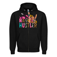 Black nail hustler Zipper Hoodie - Jasminsmagicworld