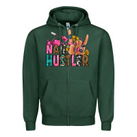 Sports Green nail hustler Zipper Hoodie - Jasminsmagicworld