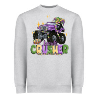 Heather Grey beads crusher Heavyweight Sweatshirt - MaliasSmallBusiness