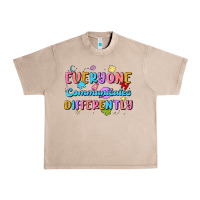 French Oak everyone communicates differently Urban Heavy Tee - MaliasSmallBusiness