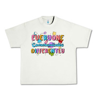 Pistachio everyone communicates differently Urban Heavy Tee - MaliasSmallBusiness