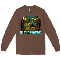 Chestnut life is good in the woods Long Sleeve Tee - NancyCooperArtShop
